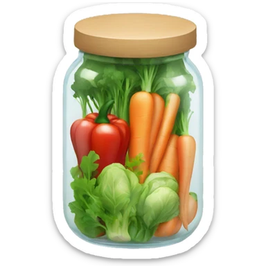 jar of vegetables sticker