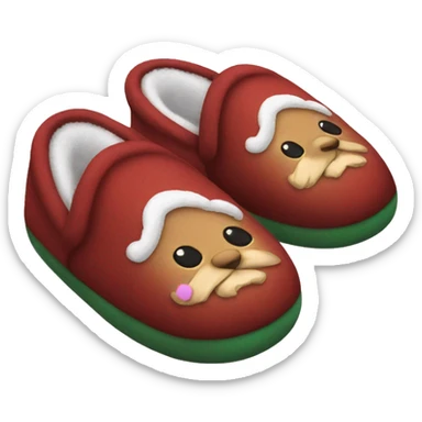 Cozy Christmas slippers sticker