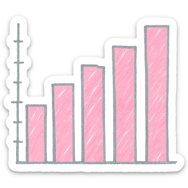 playful pink bar diagram sticker