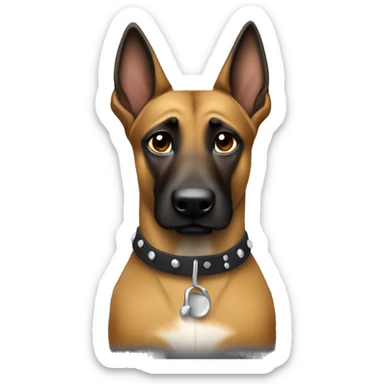 Malinois dog rockstar drum bass sticker