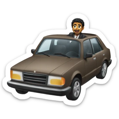 majid batal driving a car sticker