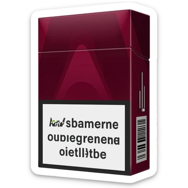 dark Burgundy aesthetic Cigarette box sticker