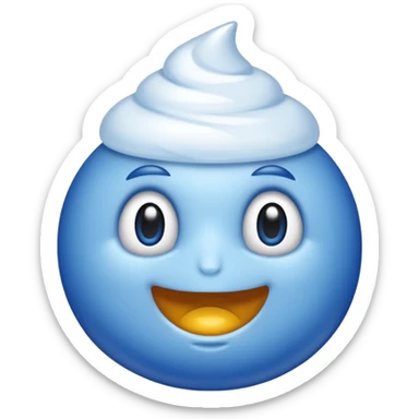 Weißes  Hakerl in gezacktem blauen  Kreis  sticker