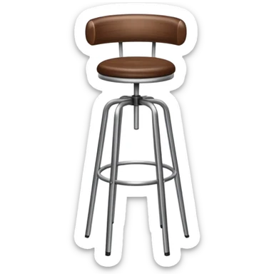 Bar stool and tipped over bar stool sticker