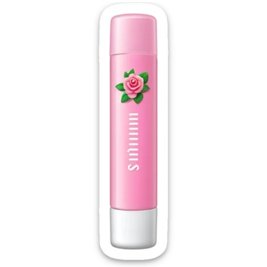 lipbalm with rose and vanilla sticker
