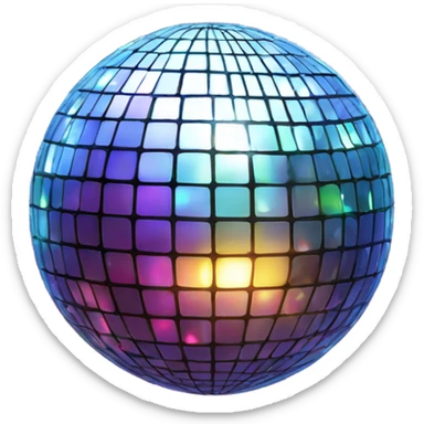 disco ball with shines all over sticker