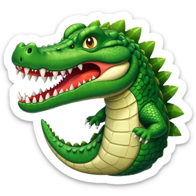 Crocodile avec corps de bombardier  sticker