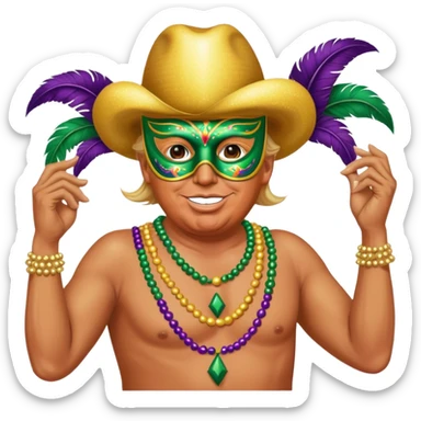 Donald trump dancing at Mardi gras sticker