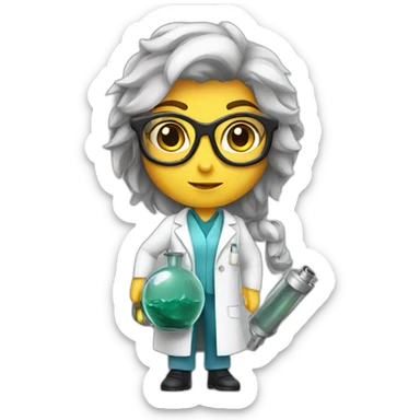 Owl-girl-scientist-with-cylinder sticker