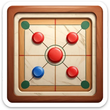 Marble carrom table square sticker