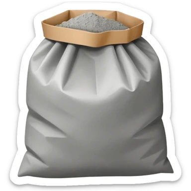 bag of concrete mix sticker