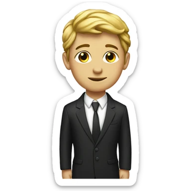 formal portrait of young man sticker