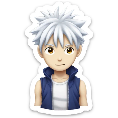 Killua anime character from anime “HunterXHunter” sticker