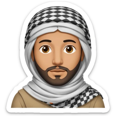 Un arabe con solo cabeza sticker