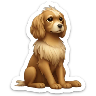 griffon dog meditating sticker