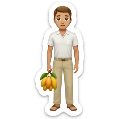 HOMBRE VENDEDOR DE MANGOS CUERPO COMPLETO sticker
