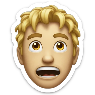 The face of insanity-inducing fear sticker