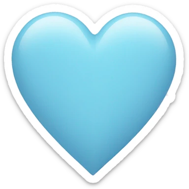 pastel blue heart sticker