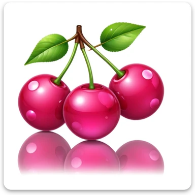 Cherries, but the cherries are pink discoballs instead sticker