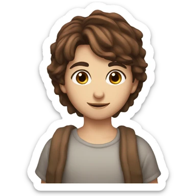 Brown hair brown eyes fairy  sticker