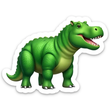 Hippopotamus dinosaur sticker