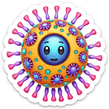  virus with many part sticker