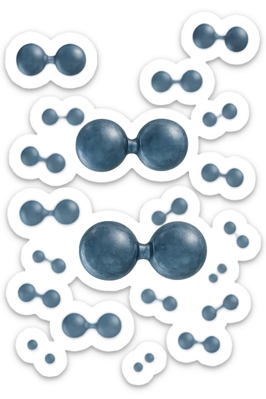 molecole di ossigeno che volano realistiche  sticker