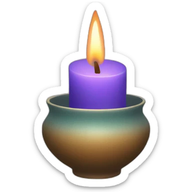 candle in a vessel sticker
