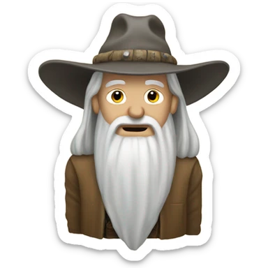 Hillbilly with gandalfs head sticker
