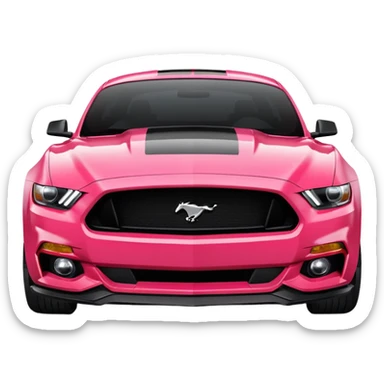 Ford Mustang with center black strip design and in written 309 and in front real pnky sticker