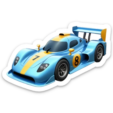 race car with track and cool background sticker