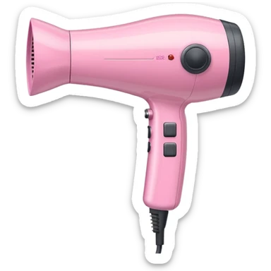 pastel pink hair dryer sticker