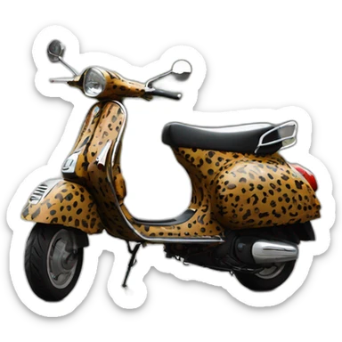 animal print vespa sticker