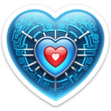 internet security heart sticker