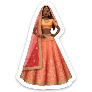 lehenga sticker