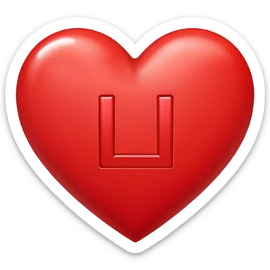 Heart with L inside sticker