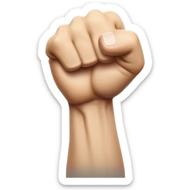 Flexing bicep arm combined with flexing bicep bionic arm.  sticker