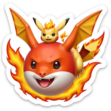 genera un emoji que contenga todos los elemntos de pokemon sticker