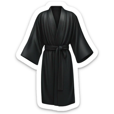 Black silk robe  sticker