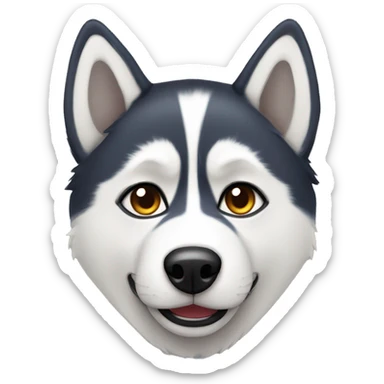 Husky with different eye colors  sticker