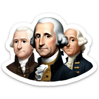 Show me a picture of the founding fathers  sticker