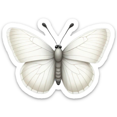 White butterfly sticker