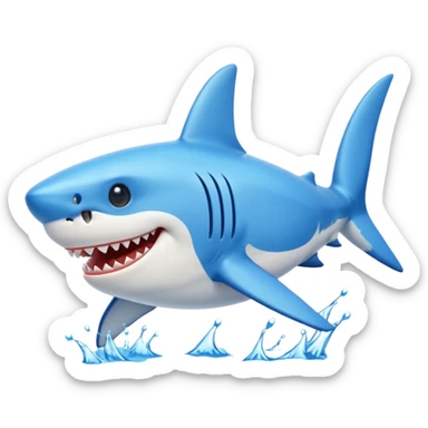 Tralalero tralala shark with blue shoes sticker