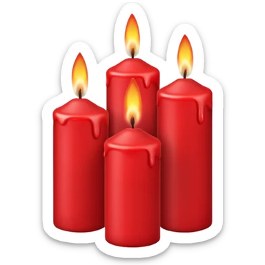 red candles sticker