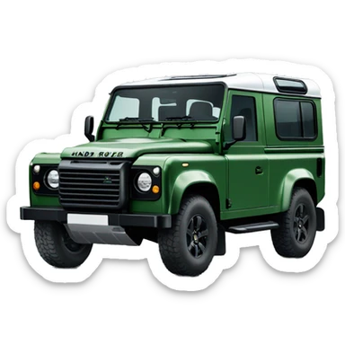 land rover defender green sticker