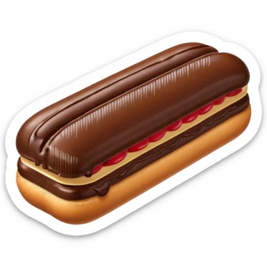 éclair au chocolat en emoji sticker