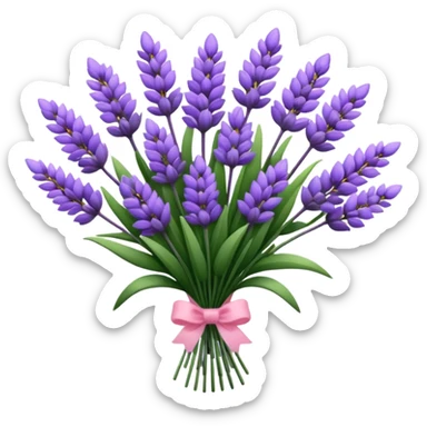 A beautiful bouquet of lavender and pink flowers sticker