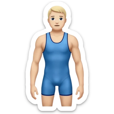 blue wrestling singlet sticker