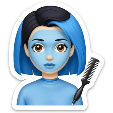 blue mutant hairdresser sticker