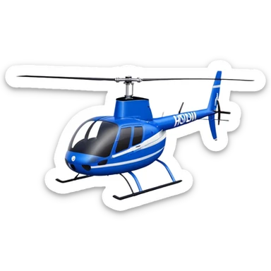 Robinson R44 - Robinson Helicopter Company (Model Year: 2021) (Iconic colour: Blue) sticker